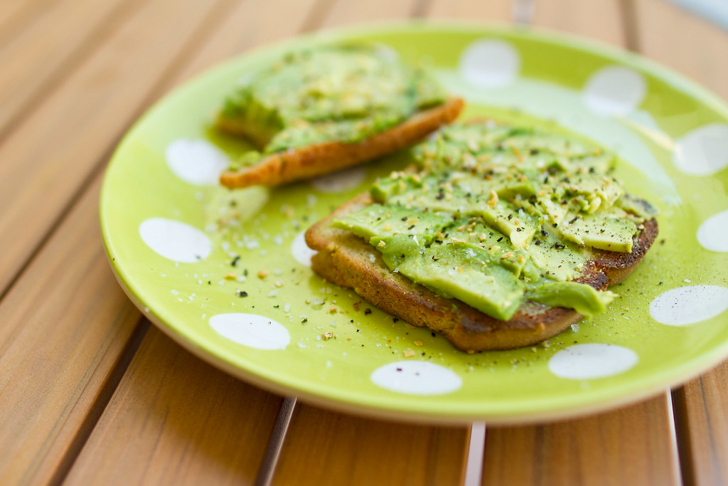 Add smashed avocado, red pepper flakes, and balsamic glaze for a savory avocado toast twist