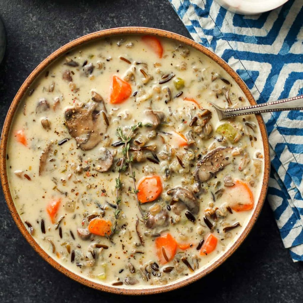 Creamy Wild Rice Mushroom Soup