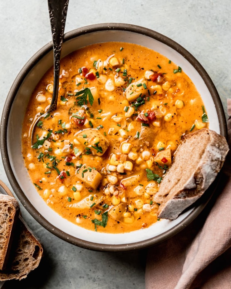 Smoky Vegan Corn Chowder